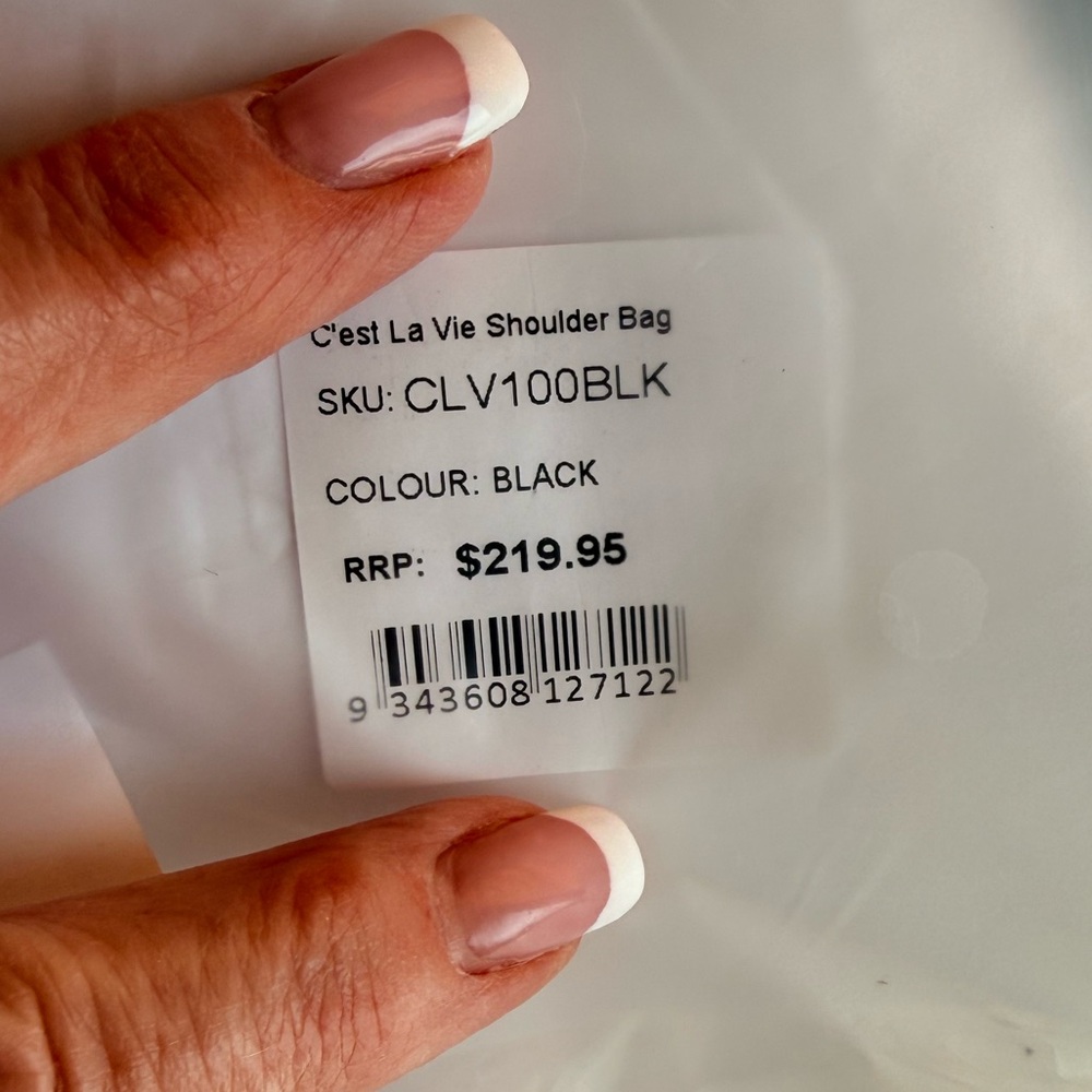 🔥NWT‼️ Belle and Bloom C'est La Vie Genuine Leather Black Tote Bag ✨✨✨ - Picture 13 of 14